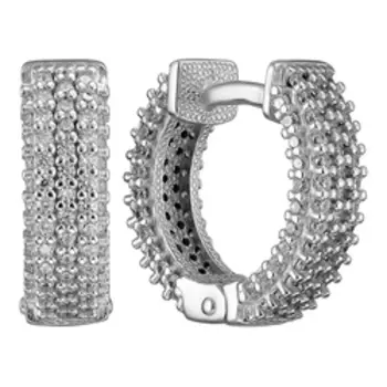 Серебряные серьги с фианитами