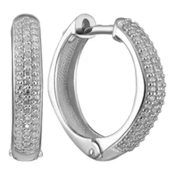 Серебряные серьги с фианитами