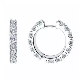 Серебряные серьги с фианитами