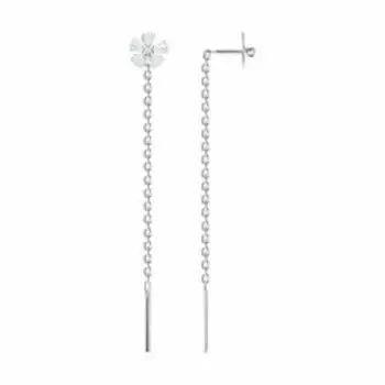 Серебряные серьги с фианитами