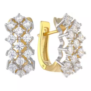 Серебряные серьги с фианитами