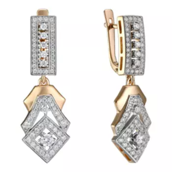 Серебряные серьги с фианитами