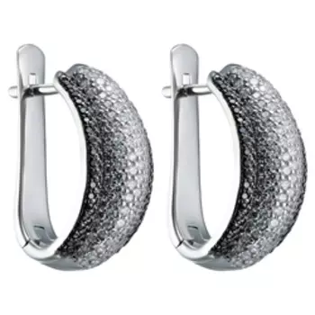 Серебряные серьги с фианитами