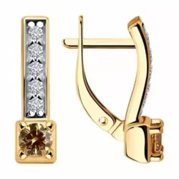 Серебряные серьги с фианитами