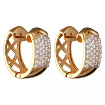 Серебряные серьги с фианитами