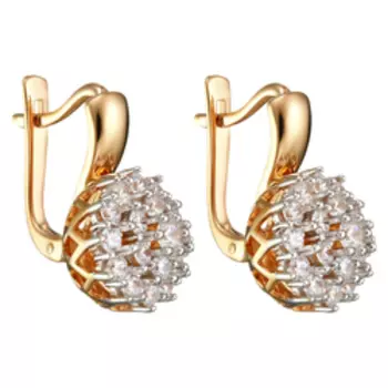 Серебряные серьги с фианитами