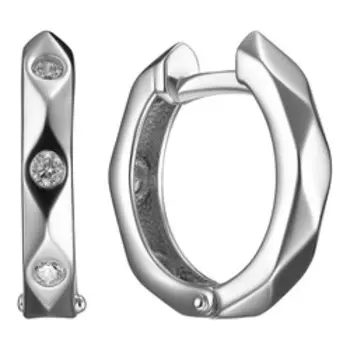 Серебряные серьги с фианитами