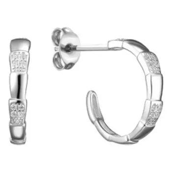 Серебряные серьги с фианитами