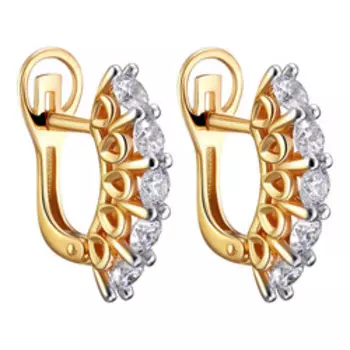 Серебряные серьги с фианитами