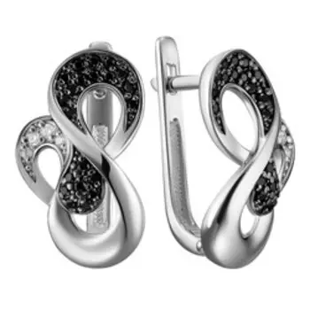 Серебряные серьги с фианитами