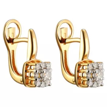 Серебряные серьги с фианитами