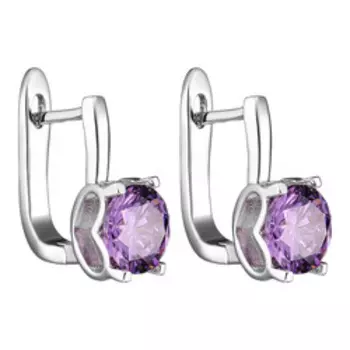 Серебряные серьги с фианитами