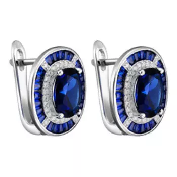 Серебряные серьги с фианитами