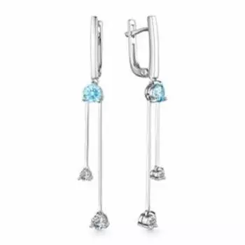 Серебряные серьги с фианитами