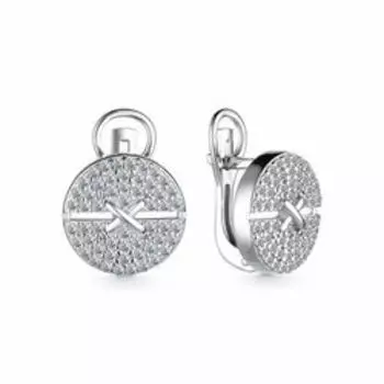 Серебряные серьги с фианитами