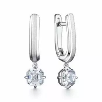 Серебряные серьги с фианитами