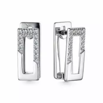 Серебряные серьги с фианитами