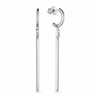 Серебряные серьги с фианитами