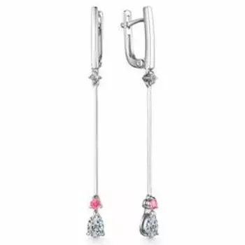 Серебряные серьги с фианитами