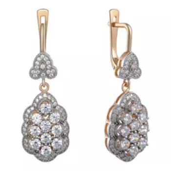 Серебряные серьги с фианитами