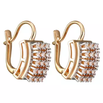 Серебряные серьги с фианитами