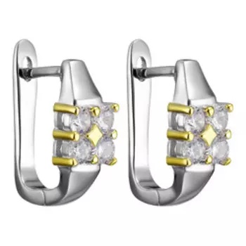 Серебряные серьги с фианитами