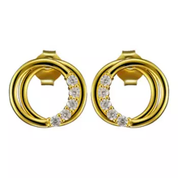 Серебряные серьги с фианитами