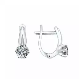 Серебряные серьги с фианитами