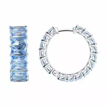 Серебряные серьги с фианитами