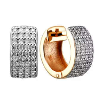 Серебряные серьги с фианитами