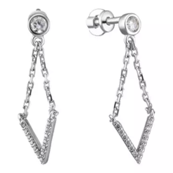 Серебряные серьги с фианитами