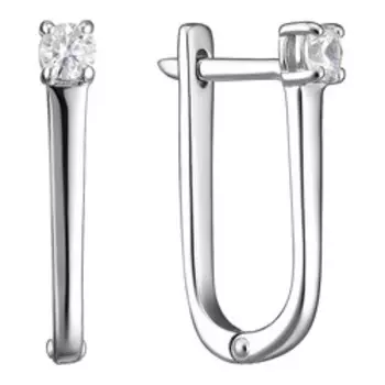 Серебряные серьги с фианитами