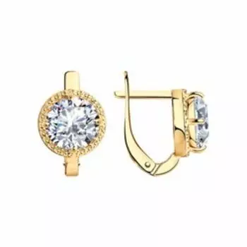 Серебряные серьги с фианитами