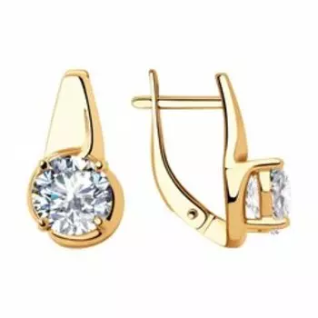 Серебряные серьги с фианитами