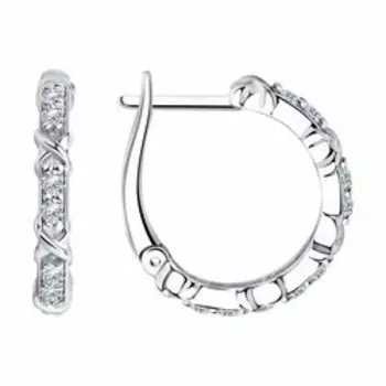 Серебряные серьги с фианитами