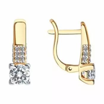 Серебряные серьги с фианитами