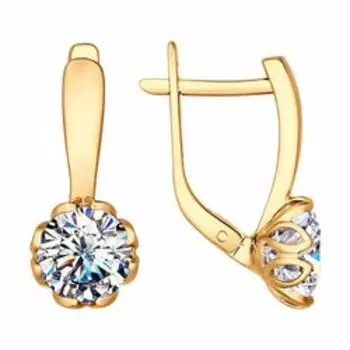 Серебряные серьги с фианитами