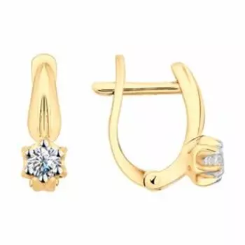 Серебряные серьги с фианитами