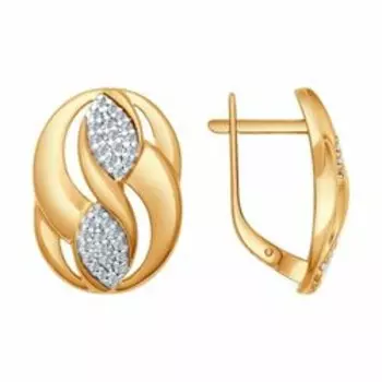 Серебряные серьги с фианитами