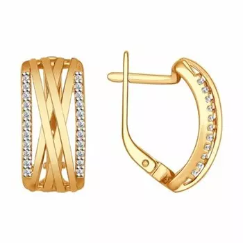 Серебряные серьги с фианитами