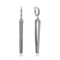 Серебряные серьги с фианитами