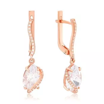 Серебряные серьги с фианитами