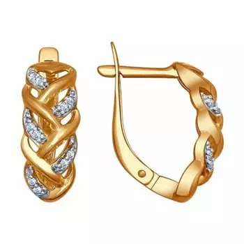 Серебряные серьги с фианитами