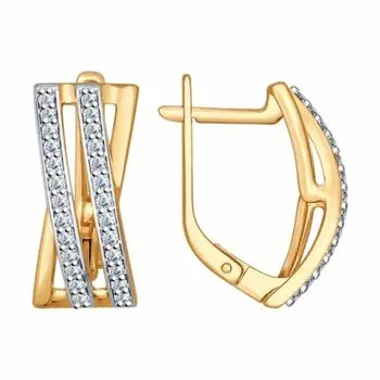 Серебряные серьги с фианитами