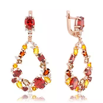 Серебряные серьги с фианитами