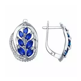 Серебряные серьги с фианитами