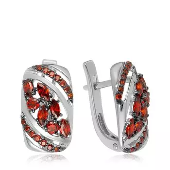 Серебряные серьги с фианитами