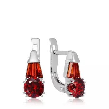 Серебряные серьги с фианитами