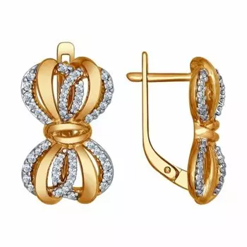 Серебряные серьги с фианитами