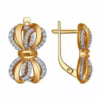 Серебряные серьги с фианитами